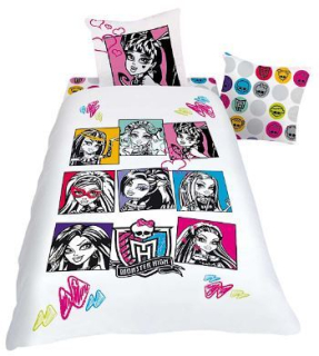 Monster High Bábiky - Posteľná bielizeň 160x200 bavlnené monštrum High Ghostly