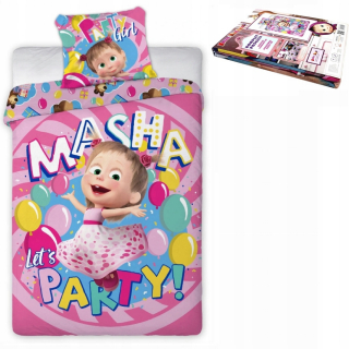 Máša a medveď - Posteľná bielizeň 160x200 pre deti Masha Masha Bear