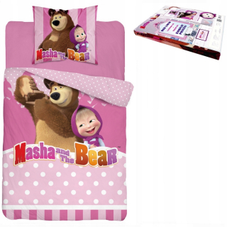 Máša a medveď - 160x200 posteľná bielizeň pre deti Masha Masha a Teddy Bear