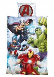 HULK - Posteľná bielizeň Avengers 140x200 IRONMAN HULK MARVEL