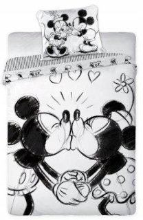 Minnie Mouse - Linová bavlna Mouse Minnie Mickey 160x200 2cz