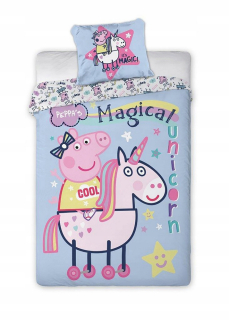 Pepa Pig - Bavlna Linen Peppa Pig 160x200 2