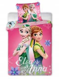 Elsa Frozen - Posteľná bielizeň cots bavlna 100x135 krajiny ľadu