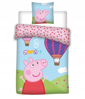 Pepa Pig - Detská posteľná bielizeň 100x135 ošípané prasa prasa George