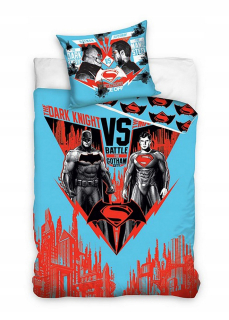 Superman - Detská posteľná bielizeň 140x200 No. 865 Batman Superman