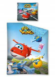 SUPER WINGS - Detská posteľná bielizeň 160x200 bavlna 1328 Super Krídla