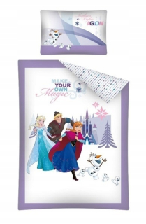 Elsa Frozen - Detská posteľná bielizeň bavlna na posteľ 100x135 2cz