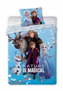 Elsa Frozen - Detská posteľná bielizeň mrazená krajina ľadu 160x200 2cz
