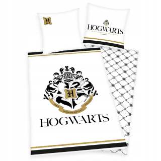 HARRY POTTER - Harry Potter Posteľná biela 140x200 Rokfort Gold