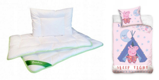 Pepa Pig - Posteľná bielizeň + bambusová quilt 100x135 Prasa PEPPA PI