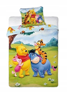 Medvedík Pú - Posteľná bielizeň Winnie Poins Friends 100x135 a 40x60