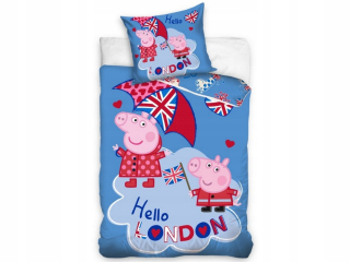 Pepa Pig - Licenčná posteľná bielizeň Peppa 160 x 200 cm