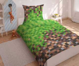 MINECRAFT  - Posteľná bielizeň Minecraft 160x200 Enderman Creeper