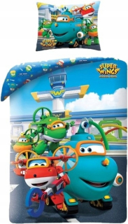 SUPER WINGS - Linen Super Wings Airplanes 140x200