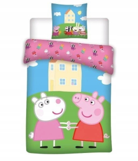 Pepa Pig - Postelená Prasa PEPPA Pig 160 × 200 bavlna