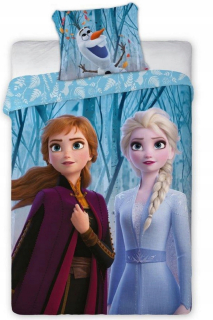 Elsa Frozen - Krmivo podšívkou 140x200 mrazené krajiny Ice Elsa