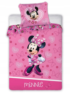 Minnie Mouse - Bavlna Linen 100x135 + 40x60 Mouse Minnie 178