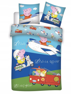 Pepa Pig - Bavlna Linen 100x135 + 40x60 Prasa PEPPA Profesia