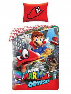 Super Mario - Lôžková bavlna 140x200 + 1p70x90 Super Mario