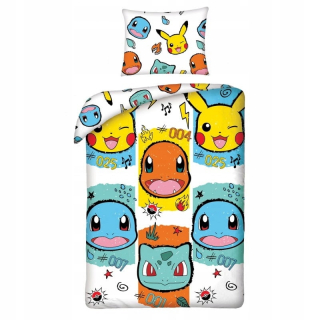 Pokémoni - Lôžková bavlna 140x200 Pokemon Pikachu Pokeball