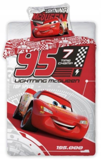 McQueen - Lôžková bavlna 140x200cm Disney Cars Car Zigzag