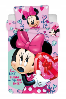 Minnie Mouse - Bavlna Linen 100x135 Mouse Minnie Pink