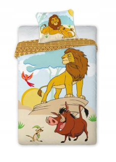 Leví kráľ - Bavlnené posteľná bielizeň 140 × 200 Kráľ Lion 9340 Mufasa