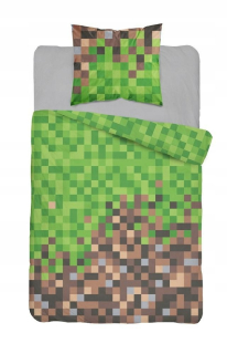 MINECRAFT  - Bavlna Linen 140x200 Minecraft pixel hra