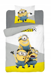 Mimoni - Bavlna Linen 140x200 Minions Minions White