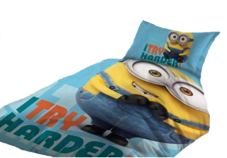 Mimoni - Bavlnené posteľná bielizeň 160x200 Minions Bob a ďalšie