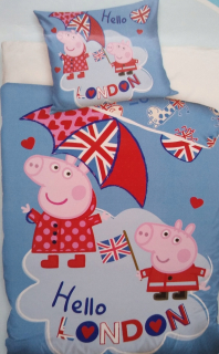 Pepa Pig - Bavlnené posteľná bielizeň Peppa ošípané PEPPA 160/200
