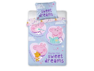 Pepa Pig - Dekoratívne posteľná bielizeň peppa vankúšová deka