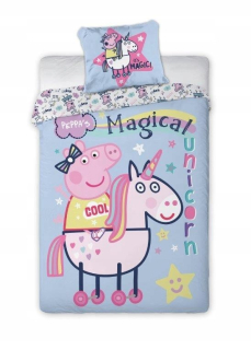 Pepa Pig - Posteľná bielizeň Disney 160 × 200 Prasa PEPPA 002