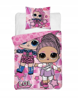 Bábiky LOL - Detská posteľná bielizeň 160x200 lol prekvapenie