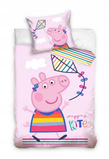 Pepa Pig - Detské posteľná bielizeň Peppa 100x135 + 40x60cm