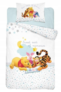 Medvedík Pú - Posteľná bielizeň 100x135 Winnie Tiger Piglet