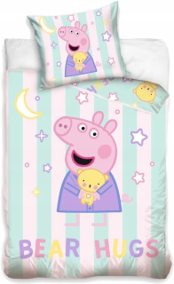 Pepa Pig - Posteľná bielizeň pre detskú postieľku Peppa 90x120