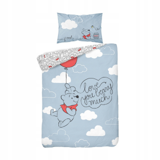 Medvedík Pú - Detská posteľná bielizeň 100x135 Winnie The Pooh Cloud