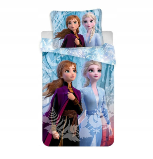 Elsa Frozen - Detská posteľná bielizeň 140x200 mrazená krajina ľadu 9870