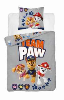 PAW Patrol - Detská posteľná bielizeň 140 × 200 Bajkowa PSI PATROL TEAM