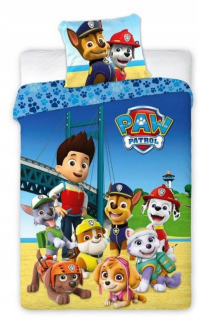 PAW Patrol - Detská posteľná bielizeň 140 × 200 Bajkowa PSI PATROL