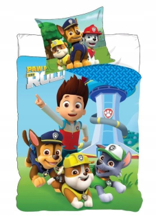 Licenčná posteľná súprava 160 × 200 na licenciu rozprávky PAW PATROL