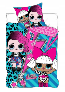 Bábiky LOL - Detská posteľná bielizeň 160x200 Bajkowa Doll Lol