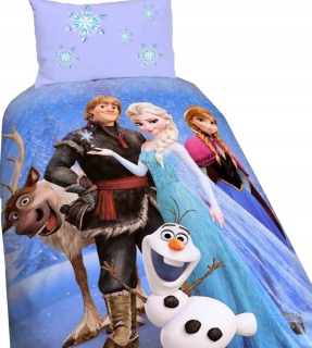 Elsa Frozen - Detská posteľná bielizeň Mrazená krajina Ice 135x200 Anna