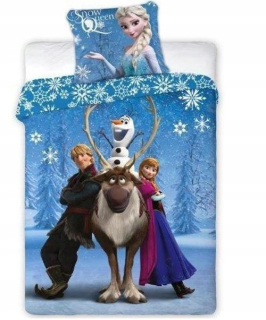 Elsa Frozen - Detská posteľná bielizeň Pozemok Ice Frozen 160x200