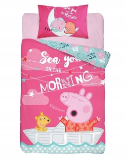 Pepa Pig - Licenčná posteľná bielizeň 100 × 135 Peppa prasa