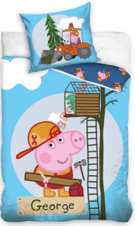 Pepa Pig - Linen Set Peppa 160x200 George Pepa