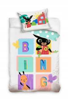 BING A PRIATELIA - Posteľná bielizeň kpl. Bing flop 100 × 135 + 40 × 60 bavlna