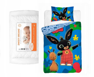 BING A PRIATELIA - Posteľná postieľka 100x135 Bing + Quilt Rabbit