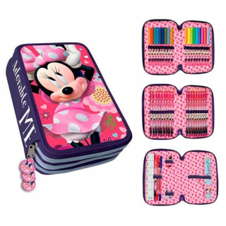 Minnie Mouse - Trojité puzdro na ceruzku + Minnie Myš